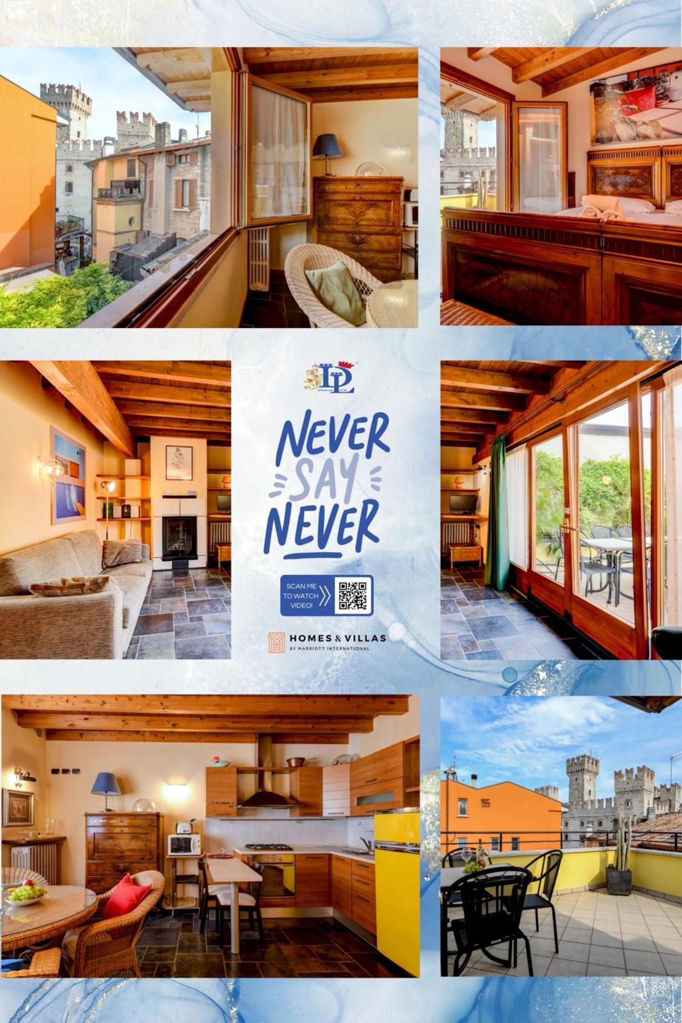 Desenzanoloft Official Partner Marriott Homes & Villas -Penthouse Never Say Never Sirmione Castle View Esterno foto